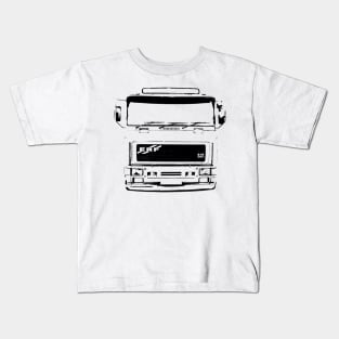 Classic 1990s ERF E Series lorry monoblock black Kids T-Shirt